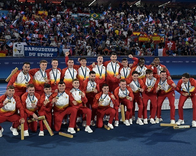 今夏のEUROに続き、五輪でも頂点に立ったスペイン。写真：金子拓弥 (サッカーダイジェスト写真部／JMPA代表撮影)