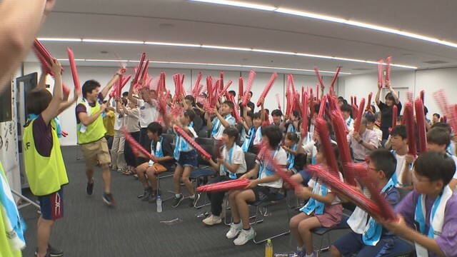 花車選手に地元から応援