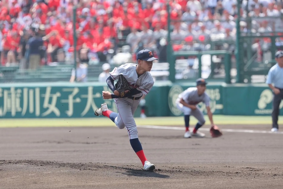 完封勝利を挙げた京都国際の西村 一毅（撮影：柳瀨心祐）