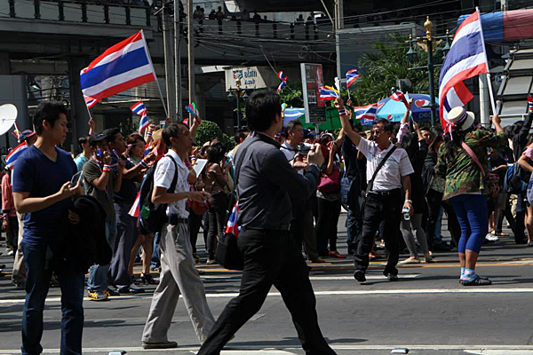 [写真]非常事態宣言が出される前のタイ・バンコク（2013年12月19日撮影）