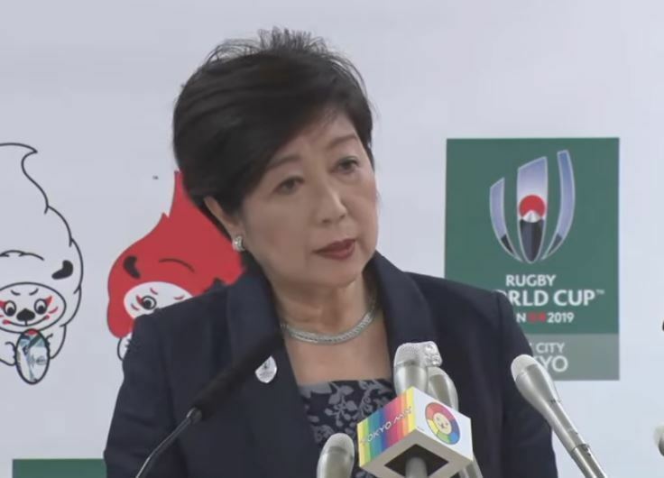 [画像]東京五輪のマラソン・競歩競技の札幌移転案について語る小池知事