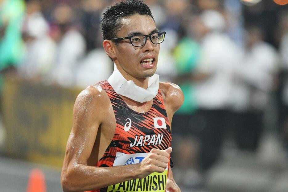 京大出身の山西が20キロ競歩で初の金メダル。東京五輪代表に内定した（写真：松尾/アフロスポーツ）