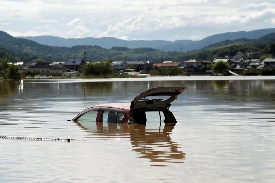 平成30年7月豪雨（西日本豪雨）で大規模な浸水被害が生じた岡山県倉敷市真備地区（写真：ロイター／アフロ）