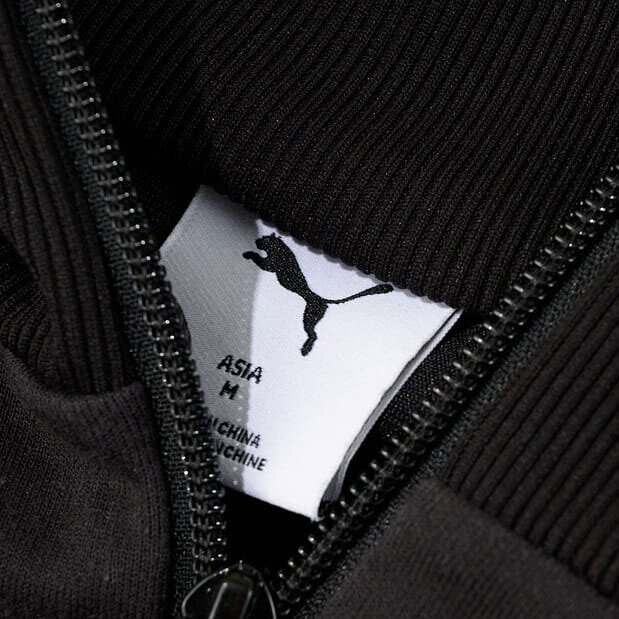 90s PUMA プーマ トラックジャケット ブラック×ホワイト XS相当