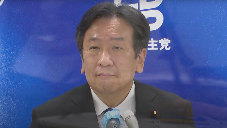 辞任を表明した枝野代表