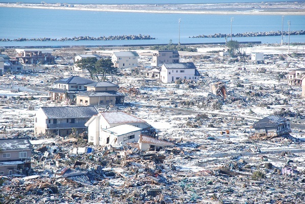 震災直後に近江さんが撮影した門脇の風景