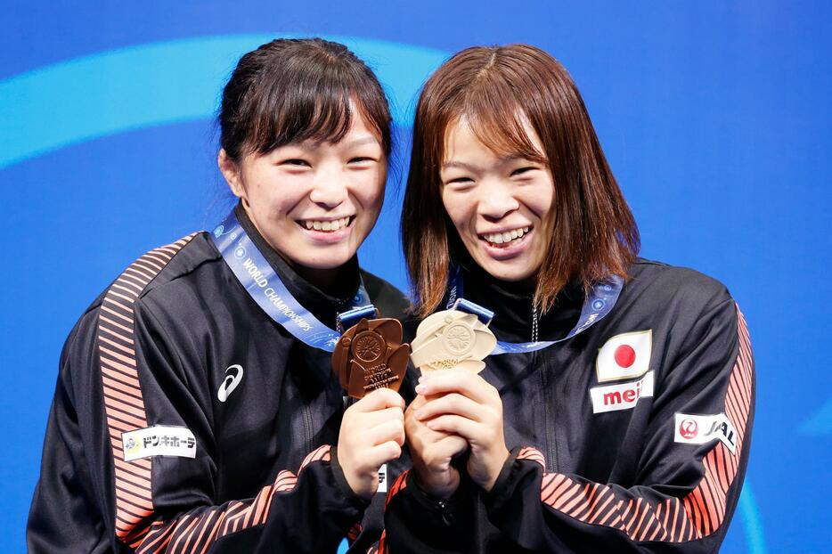 川井姉妹が揃って東京五輪代表に内定（写真：森田直樹/アフロスポーツ）