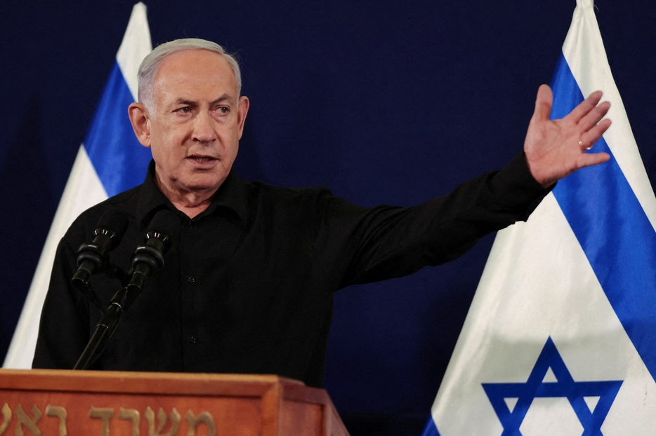 イスラエルのネタニヤフ首相（写真：代表撮影/ロイター/アフロ）