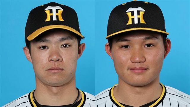 左から中野拓夢選手、森下翔太選手