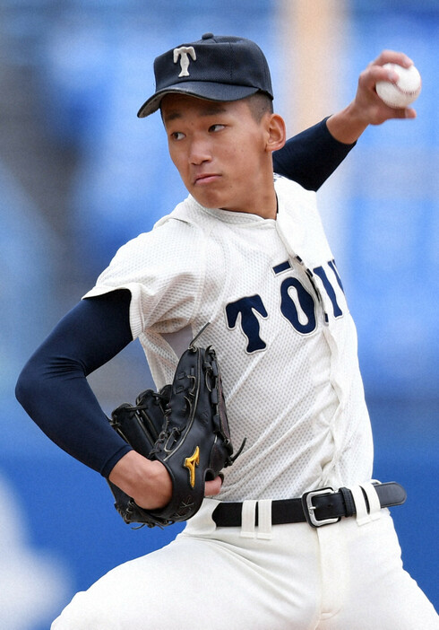 明治神宮大会優勝に貢献した大阪桐蔭の前田悠伍＝北山夏帆撮影