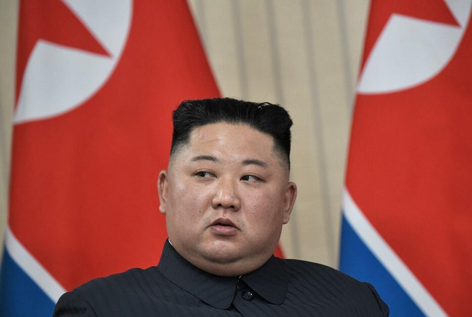 [写真]北朝鮮の金正恩委員長。写真は2019年4月の訪ロ時撮影（ロイター/アフロ）