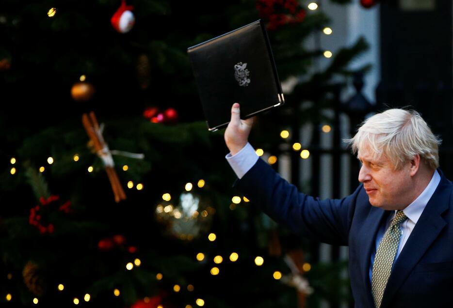 [写真]EU離脱の是非を争点に戦った英総選挙で勝利した保守党のジョンソン首相（ロイター/アフロ）