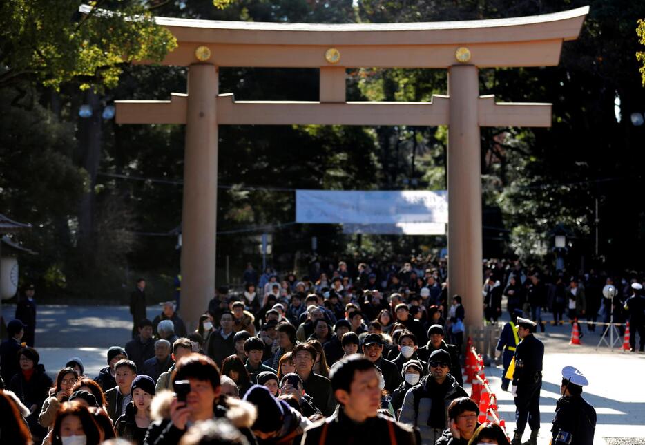 2019年元旦の明治神宮（写真：ロイター/アフロ）