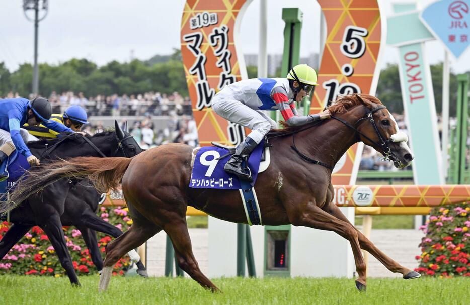 第19回ヴィクトリアマイルを制したテンハッピーローズ＝東京競馬場