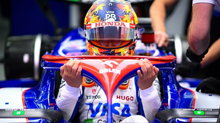 角田裕毅がイモラ13周目、ピットインのきっかけについて言及した／Red Bull Content Pool