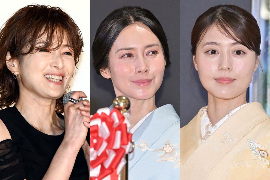 （左から）吉瀬美智子さん、中谷美紀さん、有村架純さん
