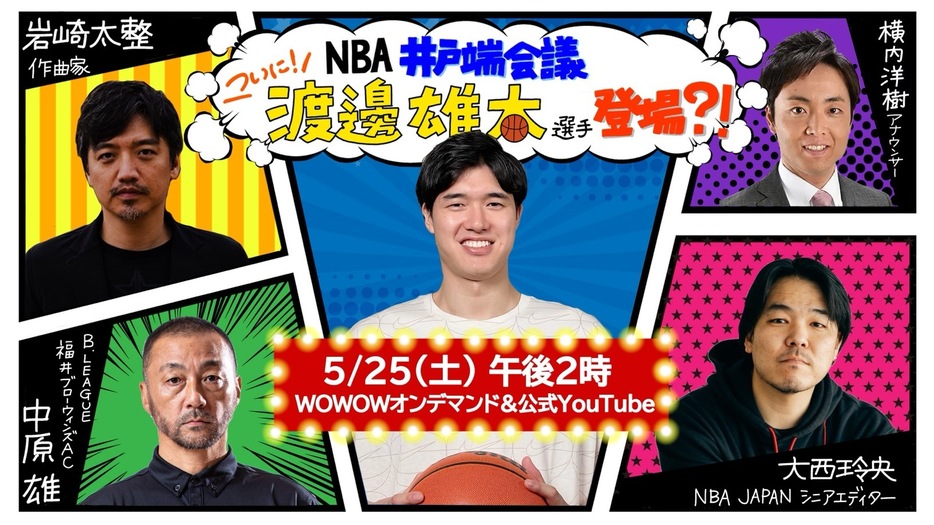 渡邊雄太が生出演するWOWOW NBA人気企画『NBA井戸端会議』