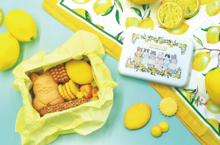 「NEKO LAB」夏限定のクッキー缶『レモン缶』（3024円、税込）