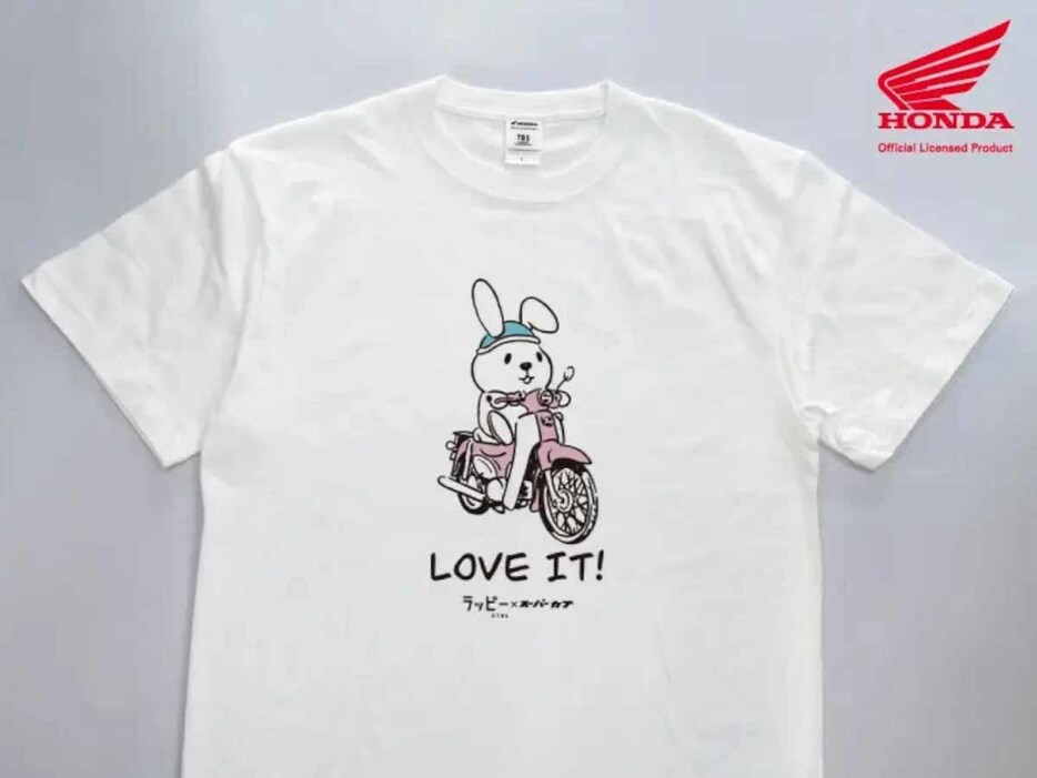 スーパーカブとTBS朝番組オリジナルキャラクター「ラッピー」のコラボTシャツが登場