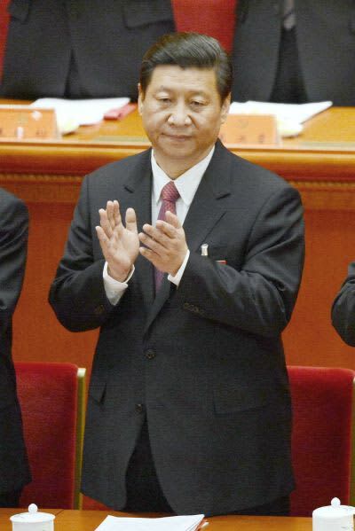 ２０１２年１１月、中国共産党第１８回党大会で総書記に就任した習近平氏＝北京（共同）