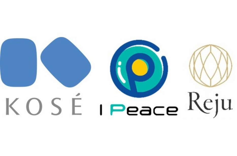 企業ロゴ 左から：コーセー、アイ・ピース、レジュ
