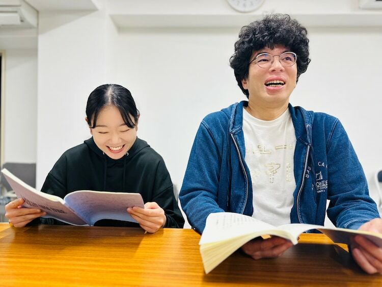 Stage Reading「A Bright New Boise」稽古場の様子。