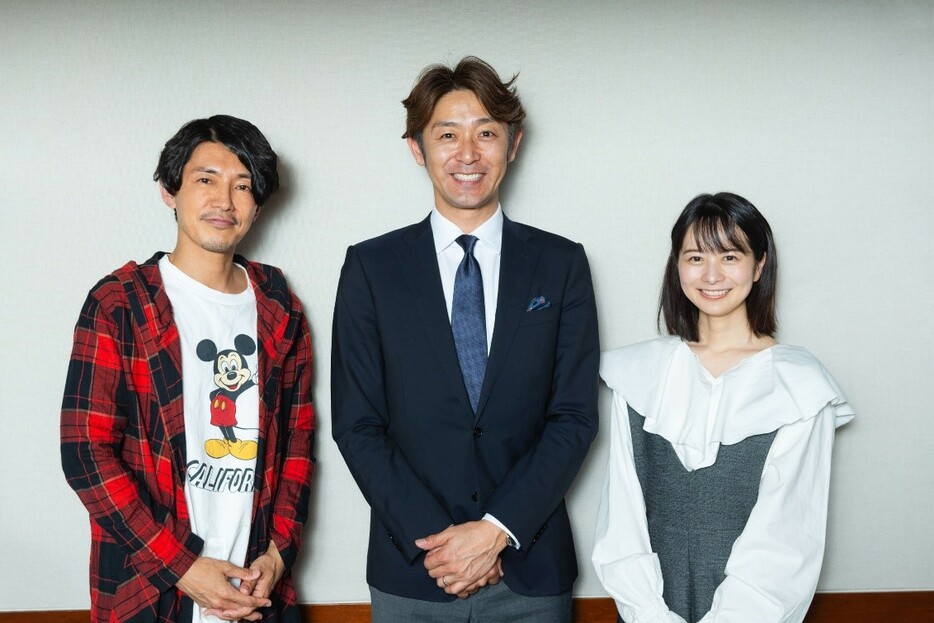 （左から）藤木直人、江尻慎太郎さん、高見侑里