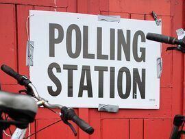 A polling station in London.