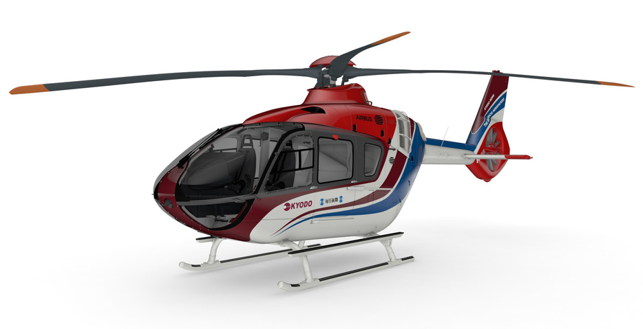 共同通信社と毎日新聞社の合同航空取材で新たに導入するヘリコプターのイメージ
