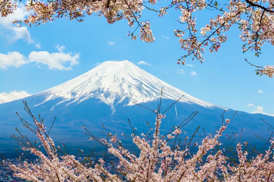 山梨県富士吉田市から撮影した富士山（Getty Images）