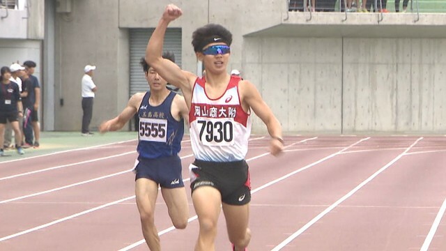 男子400ｍ　1位 庭山晴希（商大付）