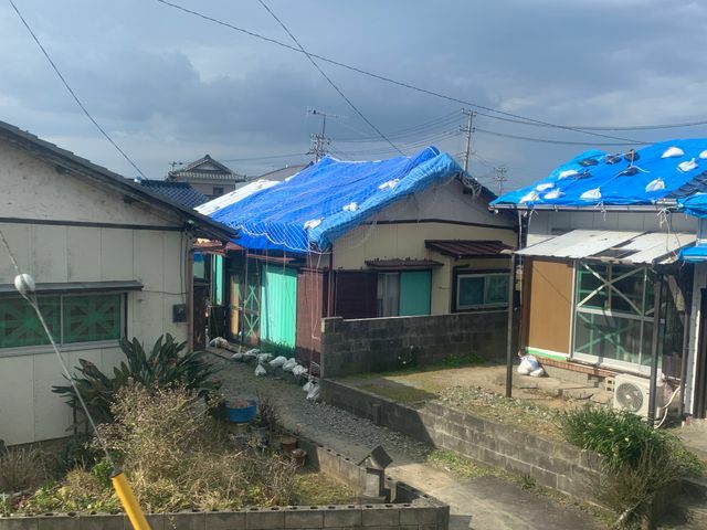 台風15号による千葉県南房総市での被害の様子（台風から5か月後の2020年2月撮影）