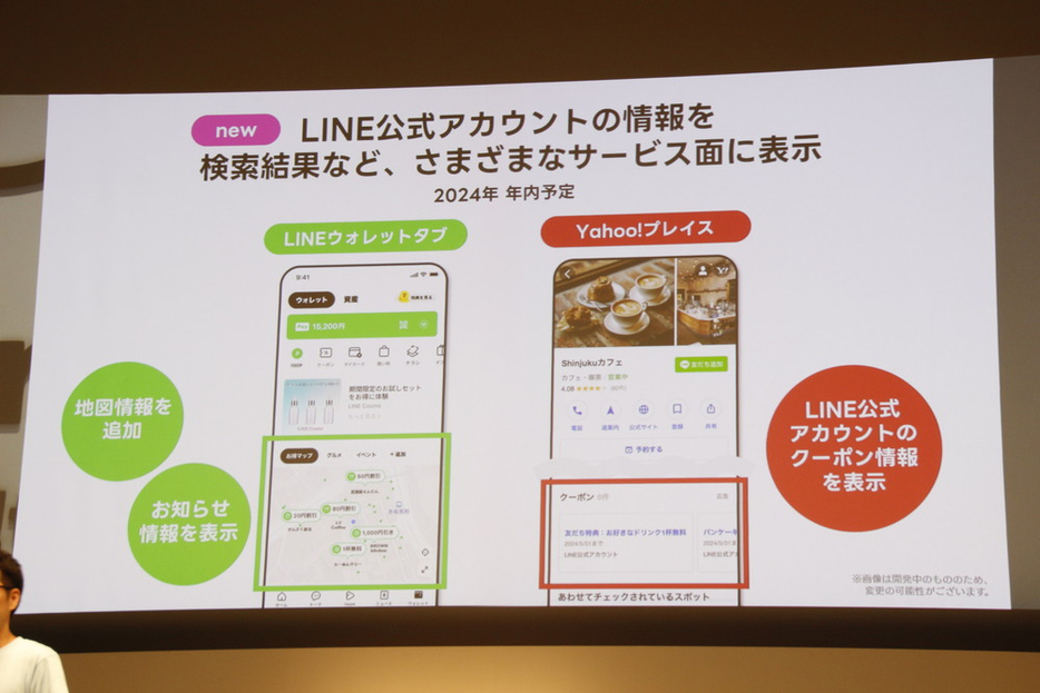 2024年内にLINE公式アカウントの情報を検索結果などさまざまなサービス面に表示する予定