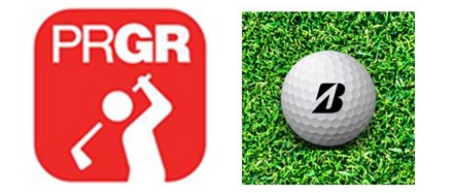 （左）①「PRGR GOLF」アプリアイコン　（右）②ブリヂストンゴルフ公式アプリ