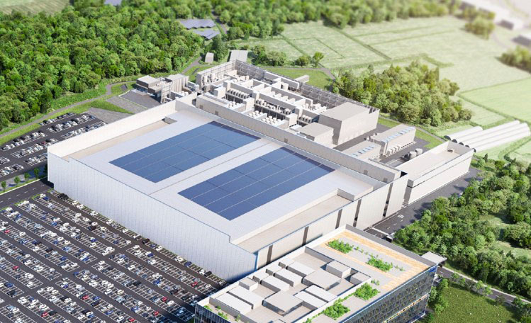 ソニーセミコンダクタソリューションズが熊本県合志市で建設する画像センサーの新工場の完成イメージ