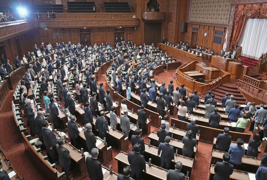 改正食料・農業・農村基本法が可決、成立した参院本会議＝29日午後