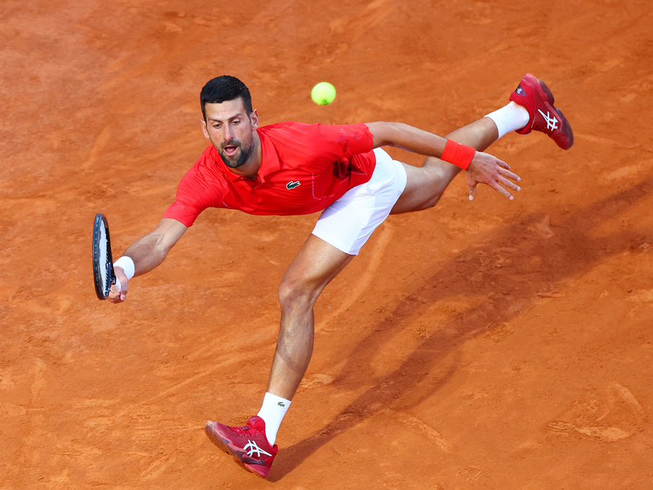 写真はBNLイタリア国際（イタリア・ローマ）でのノバク・ジョコビッチ（セルビア）（Getty Images）