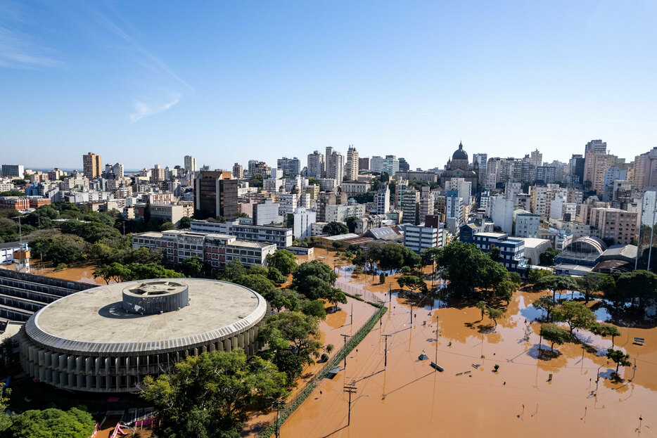 水没したポルト・アレグレ市（Foto: Gustavo Mansur/ Palácio Piratin＠Fotos Publicas）