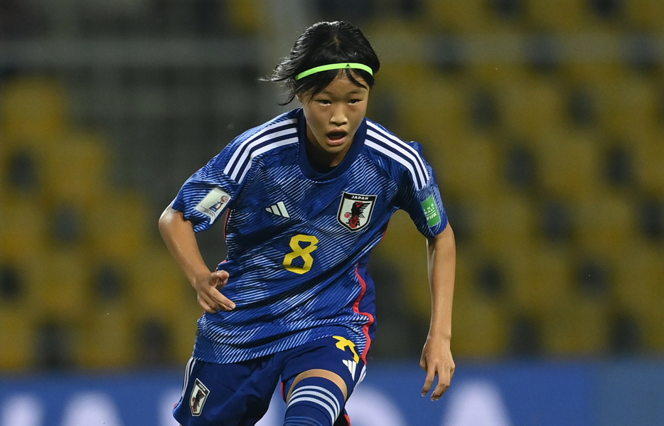 2ゴールで勝利に貢献した眞城美春(写真は2022年のU-17女子W杯時)