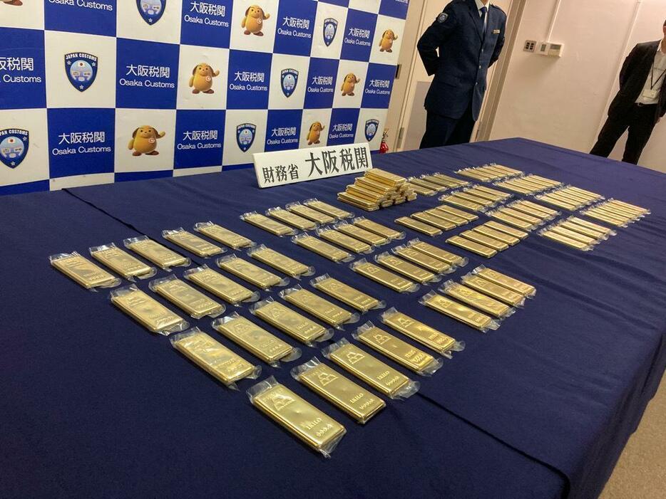 売却される延べ板状の金