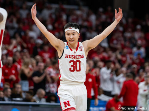 オンラインでメディア対応した日本代表の富永 [写真]＝Nebraska Athletics