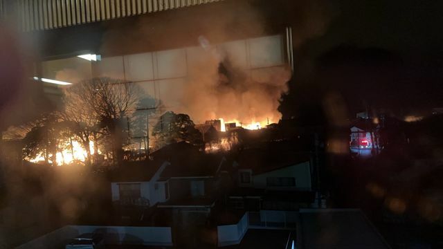 「輪島朝市」の火事（前さんの家族撮影）