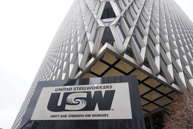 全米鉄鋼労働組合（ＵＳＷ）本部＝２０２４年４月、ピッツバーグ（共同）