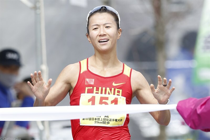 WA競歩ツアーで優勝した劉虹（写真は23年全日本競歩輪島）