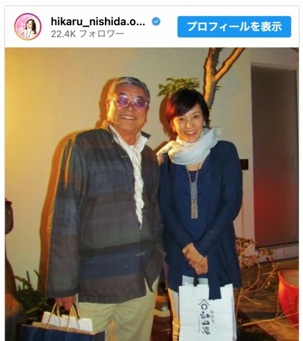 （写真左から）中尾彬さん、西田ひかる　※「西田ひかる」エックス