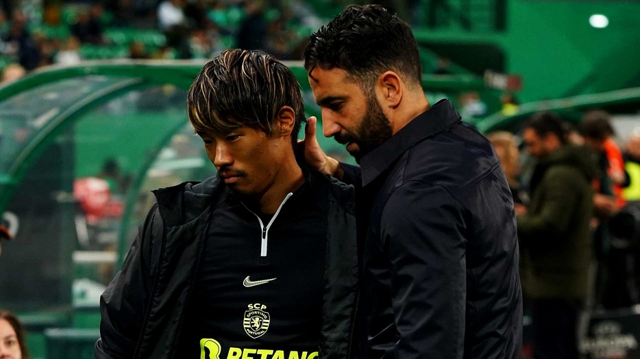 アモリム監督と守田(C)Getty Images