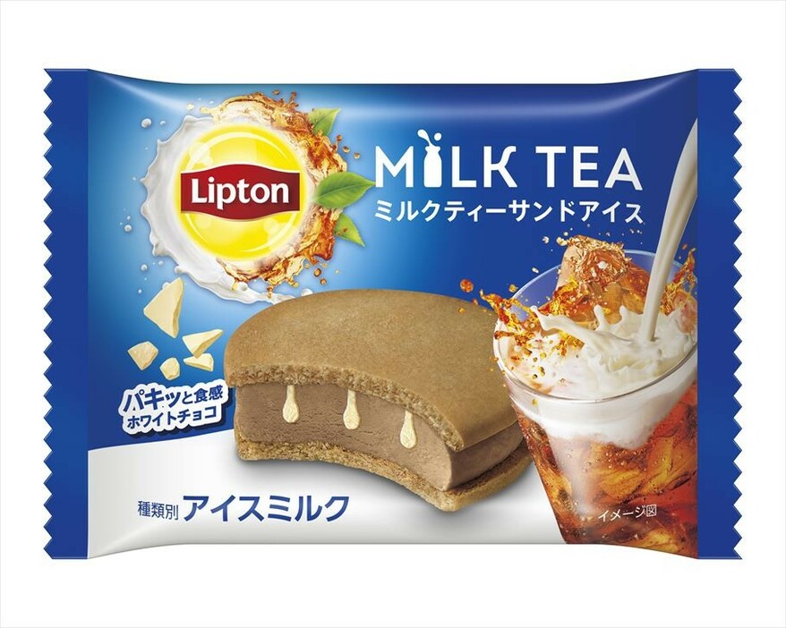 紅茶＆ホワイトチョコの絶品コラボ！　「リプトン ミルクティーサンドアイス」