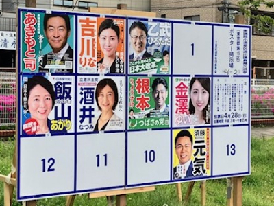 衆議院東京15区の選挙ポスター