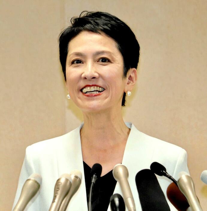 　東京都知事選への出馬を表明した立憲民主党の蓮舫参院議員