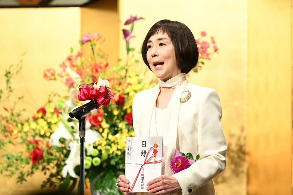 「第32回橋田賞」の授賞式に出席したテレビ朝日の大下容子アナウンサー